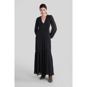 Abito lungo Briane in viscosa Nera