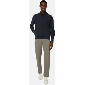 Boggi, Gilet Navy In Maglia Riciclata E Jersey Tecnico, Uomo, Navy, Taglia: L