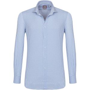 Camicia trendy con microfantasia geometrica francese