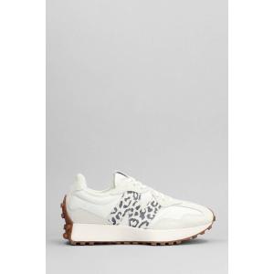 Sneakers 327 in Camoscio e Tessuto Bianco