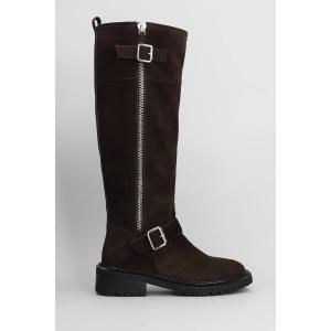 Stivali tacco basso  in Camoscio Testa di Moro