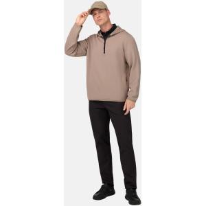 Boggi, Felpa Half Zip Con Cappuccio, Uomo, Taupe, Taglia: L