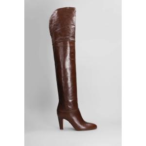 Stivali tacco alto Eve in Pelle Marrone