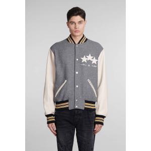 Giacca Bomber  in Lana Grigia