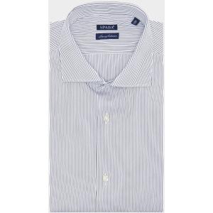 Camicia a righe collo francese in puro cotone