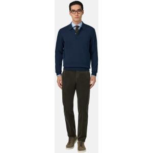 Boggi, Polo In Misto Cashmere, Uomo, Navy, Taglia: L