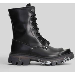 Anfibi Brixton in Pelle Nera