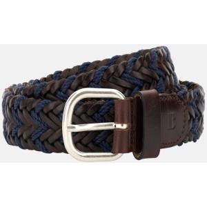 Boggi, Cintura Intrecciata Elasticizzata Pelle E Cotone, Uomo, Marrone, Taglia: 100