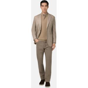 Boggi, Giacca Micro Fantasia In Mista Lana B Jersey, Uomo, Taupe, Taglia: 50