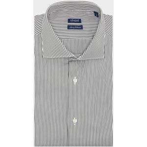 Camicia in cotone multiriga con collo francese