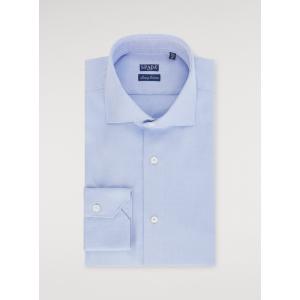 Camicia in cotone trama diagonale