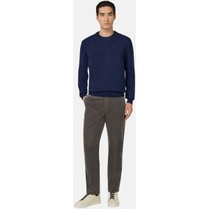Boggi, Scollo A V Di Maglia In Misto Cashmere, Uomo, Navy, Taglia: L