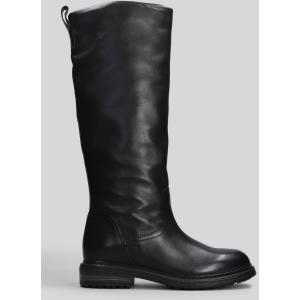 Stivali tacco basso Colette Ride in Pelle Nera