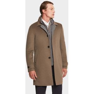 Cappotto con gilet in misto lana e cashmere