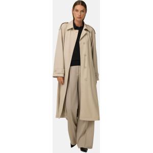 Boggi, Trench Monopetto In Lana, Donna, Sabbia, Taglia: M