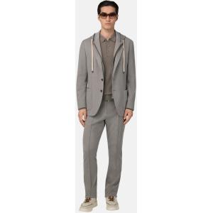 Boggi, Giacca Felpa Madison In Misto Cotone Elasticizzato, Uomo, Marrone, Taglia: 46