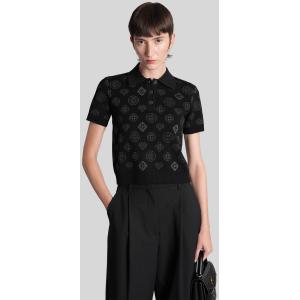 Polo  in viscosa Nera