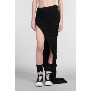 Gonna Soft edfu skirt long in Cotone Nero