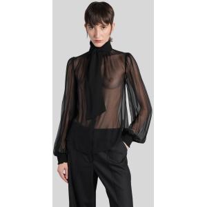 Blusa Halsi in Seta Nera