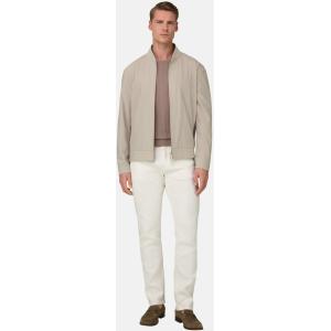Boggi, Bomber In Misto Lana, Uomo, Beige, Taglia: XL