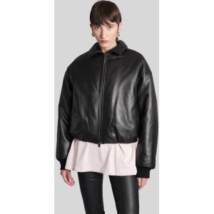 Bomber in pelle in Pelle Nera