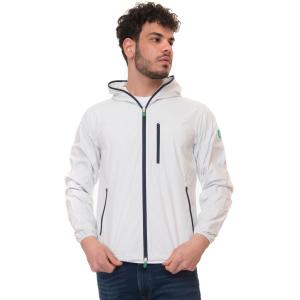 Save the Duck Giubbino con cappuccio David Bianco-blu Poliestere Uomo