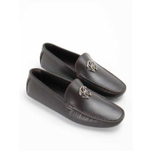 Mocassini In Pelle Roberto Cavalli Marrone Taglia 42 Roberto Cavalli  Taglia 42