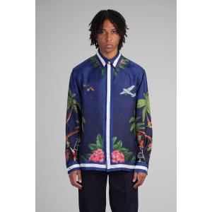 Camicia  in Seta Blu