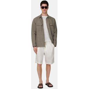 Boggi, Giacca Camicia Link In Puro Lino Delave, Uomo, Verde Chiaro, Taglia: XL